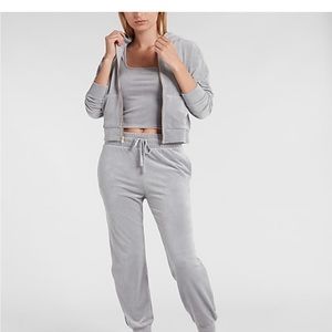 Express grey velour hoodies size XS